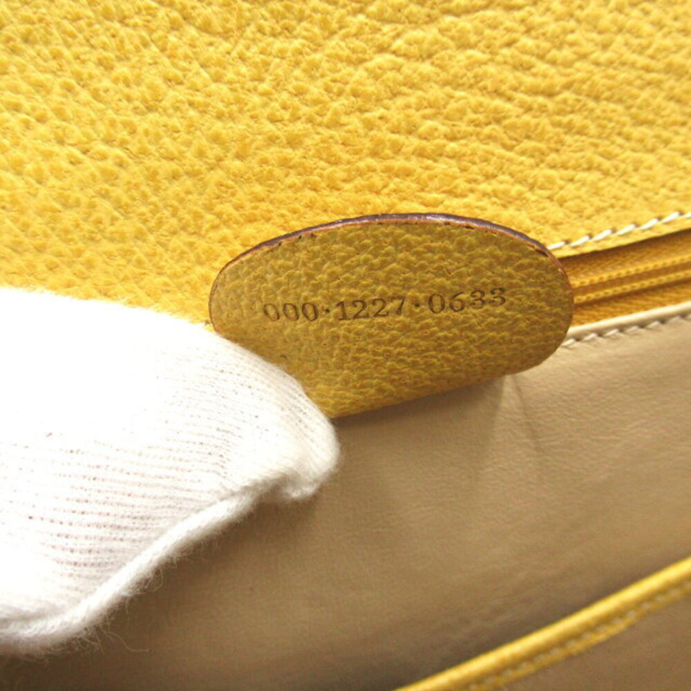 Gucci Bamboo Shoulder Bag Leather Yellow - Picture 8 of 10